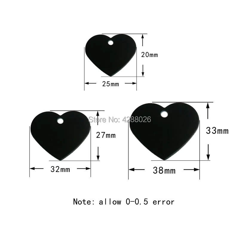 Cthold 30 шт. сердце индивидуальные id домашнего питомца, собаки металлический брелок для ключей с гравировкой cat алюминиевые подвесные функция "антипотеря продукт для домашних животных
