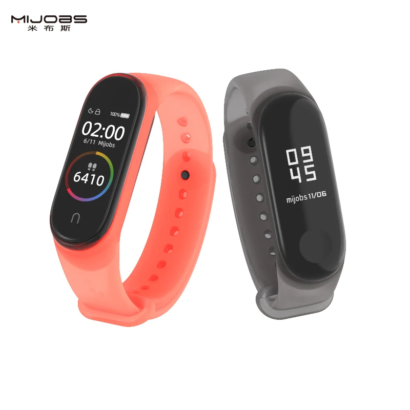 

Mijobs Mi Band 4 3 Strap Bracelet for Xiaomi Mi Band 4 3 Sport Watch Silicone Wrist Strap Accessories Miband 4 3 Film Wristband