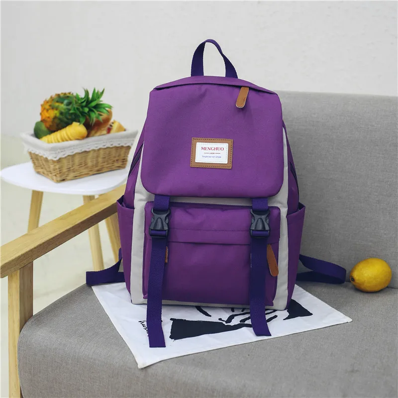 Menghuo Cover Backpack Women Leisure Travel Laptop Backpacks Men Business Mochila Waterproof Nylon Teenagers Student School Bags (33)