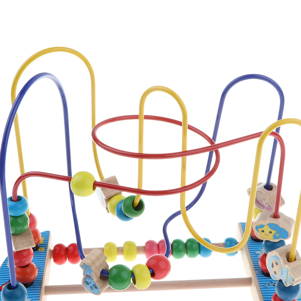 Забавные Заготовки деревянные круглые первый шарик ЛАБИРИНТ горки Cogniton пазл ранний математические счеты образовательные малыши детская игрушка, подарок-Космос