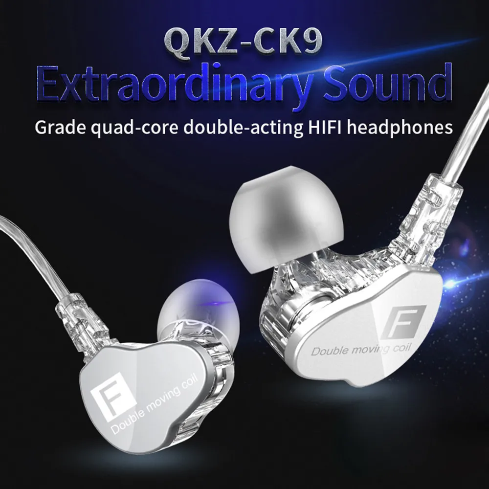 New QKZ CK9 In Ear Earphone With Mic Stereo Race Sport Earphone For iphone Samsung Cellphone 15J Drop Shipping