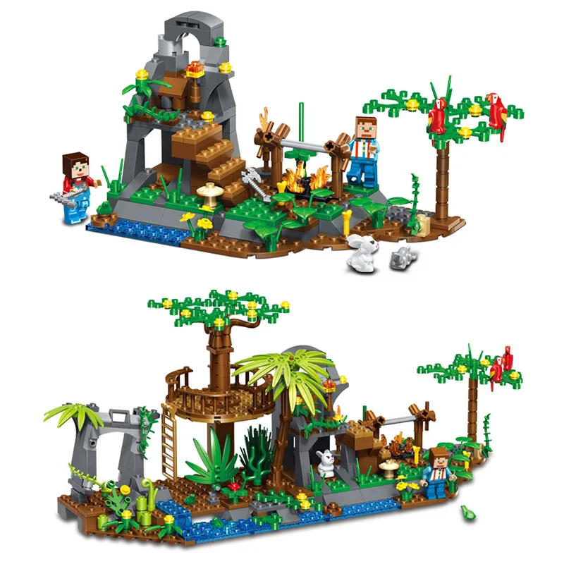 

180pcs+ DIY Model Building Blocks Compatible Legoinglys Minecrafted City Sets Animal Action Figures Educational Toys For Kids