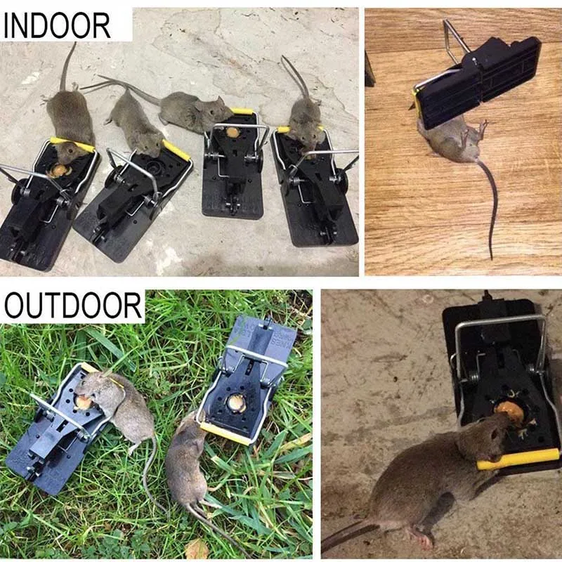 

6Pcs Mouse Catcher Set Plastic Alloy Mice Rat Trap Reusable Rodent Snap Traps XH8Z