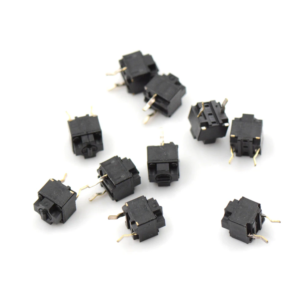 New 10pcs-lot Original mouse square micro switch button EVQP0E07K Micro Switch Microsoft black spots