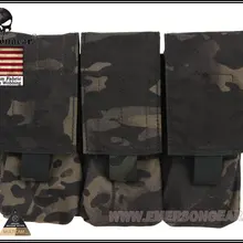 EMERSON Шестерни стиль моторизованных войск M4 тройной нейлоновый чехол для журналов в стиле милитари воздушный Пейнтбольный бой Шестерни мультикам черный EM6352 MCBK