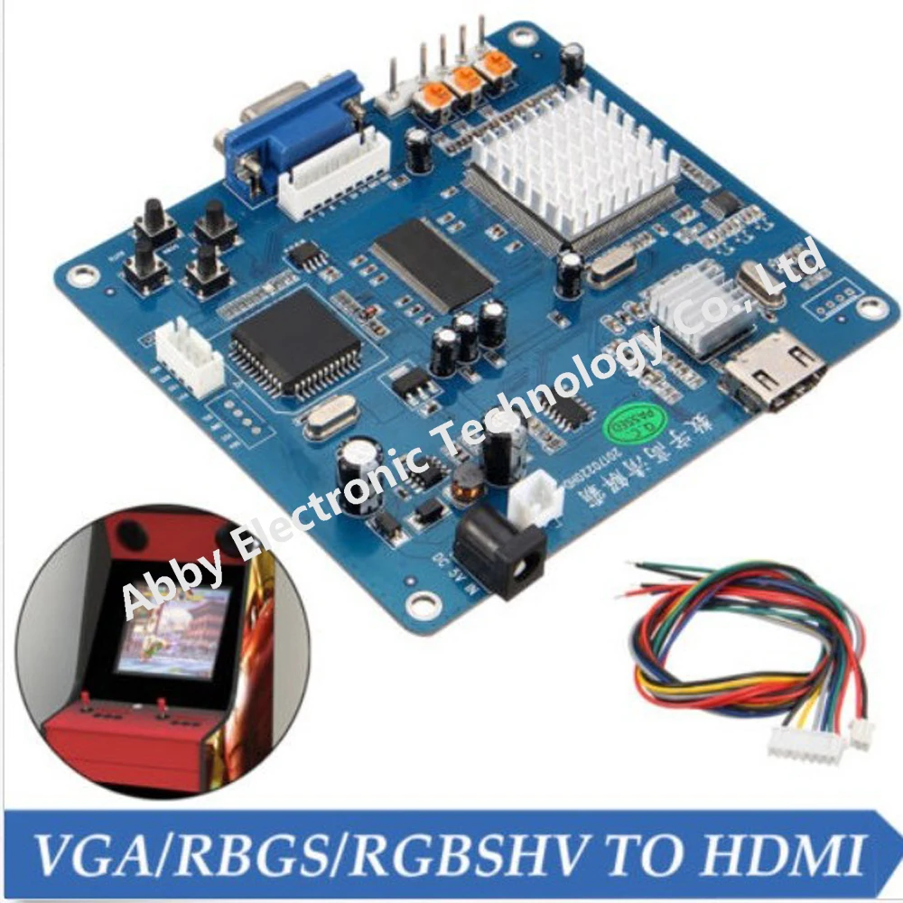 Плата видеоконвертера VGA/RGBS/CGA/EGA/YUV на выход HDMI для игровых автоматов | Спорт и