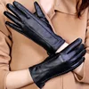 Autumn Winter Sexy Women PU Leather Thickened Touch Screen Warm Full Fingers Windproof Driving Waterproof Gloves Mittens S36 ► Photo 3/5