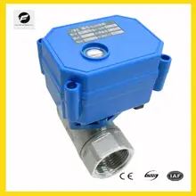 CWX-15 1/2 ''DN15 BSP Электрический водяной шаровой клапан из нержавеющей стали DC12v AC/DC9-24v моторизованный клапан с двумя проводами CR04 failsafe close