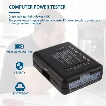 

Power Supply Tester Checker LED 20/24 Pin for PSU ATX SATA HDD Tester Checker Meter Measuring for PC Compute Wholesale