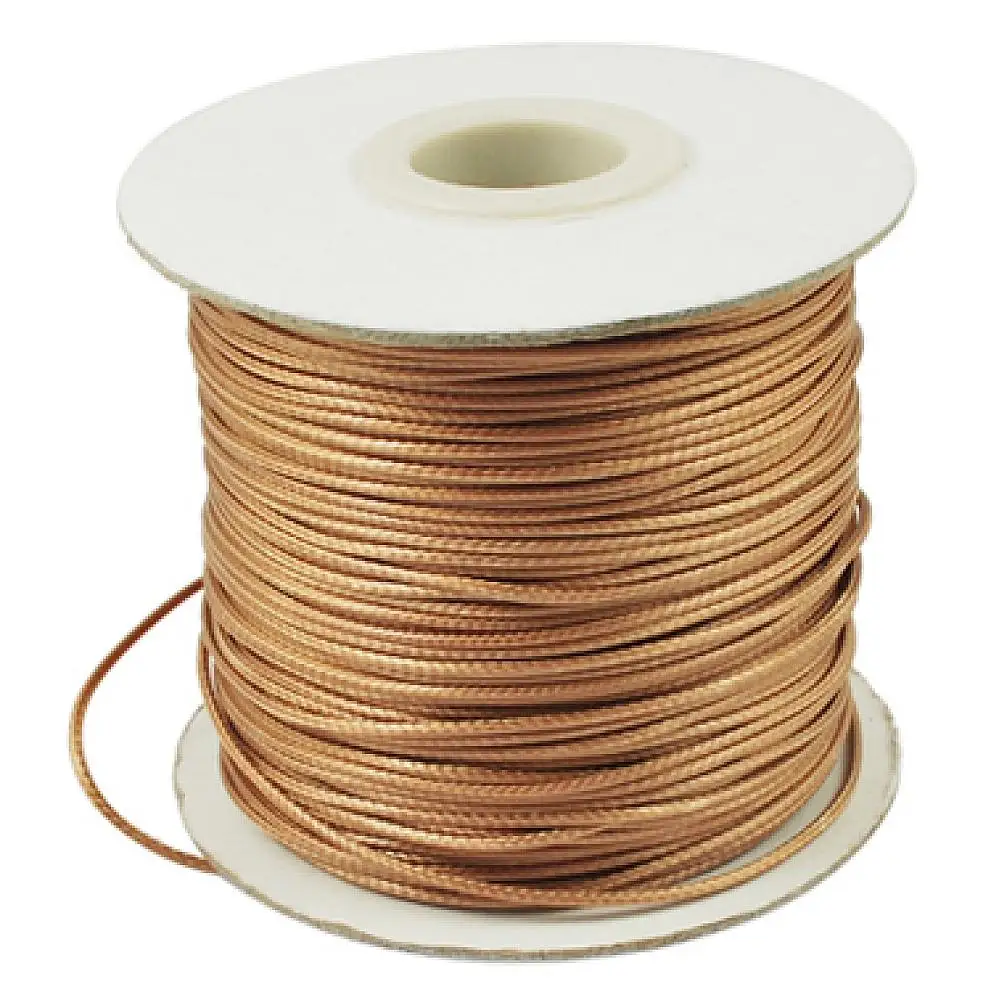 

Waxed Polyester Cord, Bead Cord, Goldenrod, 0.8mm; about 200yards/roll