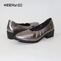 Cowhide pointed toe shoes full leather fashion brief 35 - 40