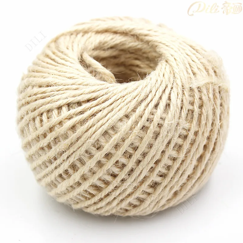 50 Meters/Lot Hemp Rope Natural Jute Twine Gift box String Rope 1.5mm