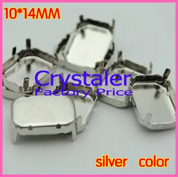

10*14mm 13*18mm 18*25mm 18*27mm rectangular metal claw for setting crystal pointback stones, metal claw setting free shipping