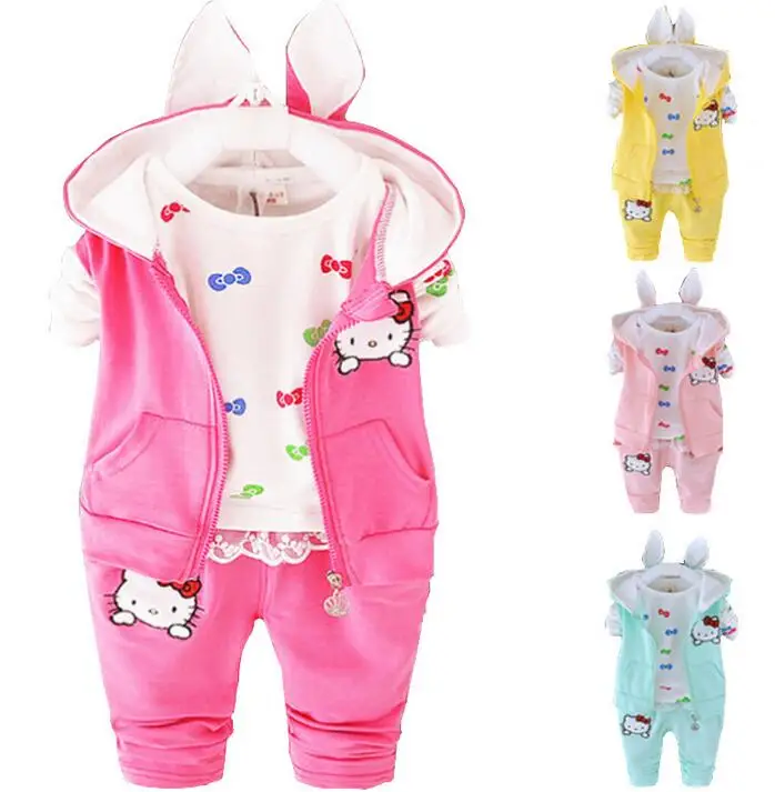 2016 Winter Velvet Toddler Girl Clothing Sets 3pcs Hooded Coats Kids Clothes Sets Baby Girls Winter Clothes Hello Kitty 2016 Winter Velvet Toddler Girl Clothing Sets 3pcs Hooded Coats Kids Clothes Sets Baby Girls Winter Clothes Hello Kitty