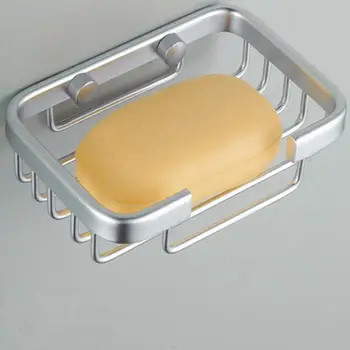 

Aluminum Bathroom Accessories Portable Square Storage Shampoo Box Soap Dishes