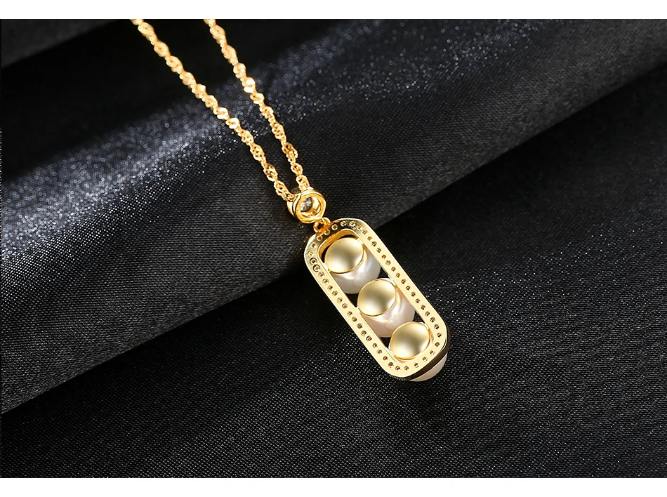 DR 925 пробы серебро 3 жемчужное ожерелье для элегантных Для женщин Роскошные S925 пресноводного жемчуга ювелирное изделие Свадьба Помолвка