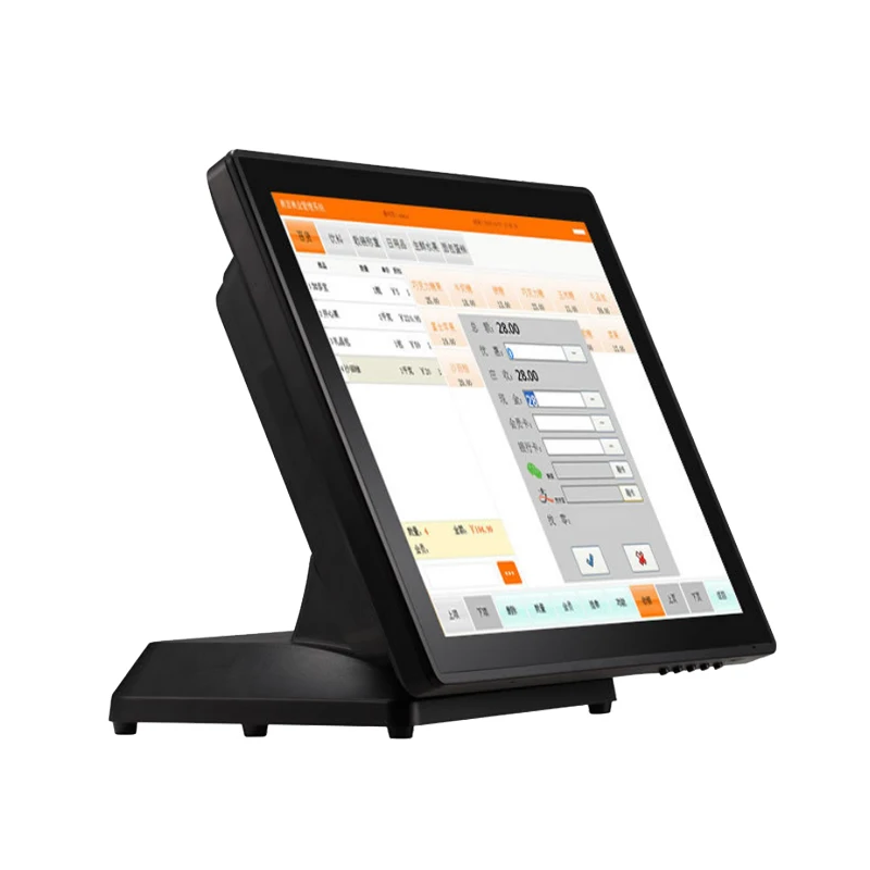  64G SSD 15 zoll touch TFT LCD bildschirm alle in einem pos maschine J1800 windows pos system für re