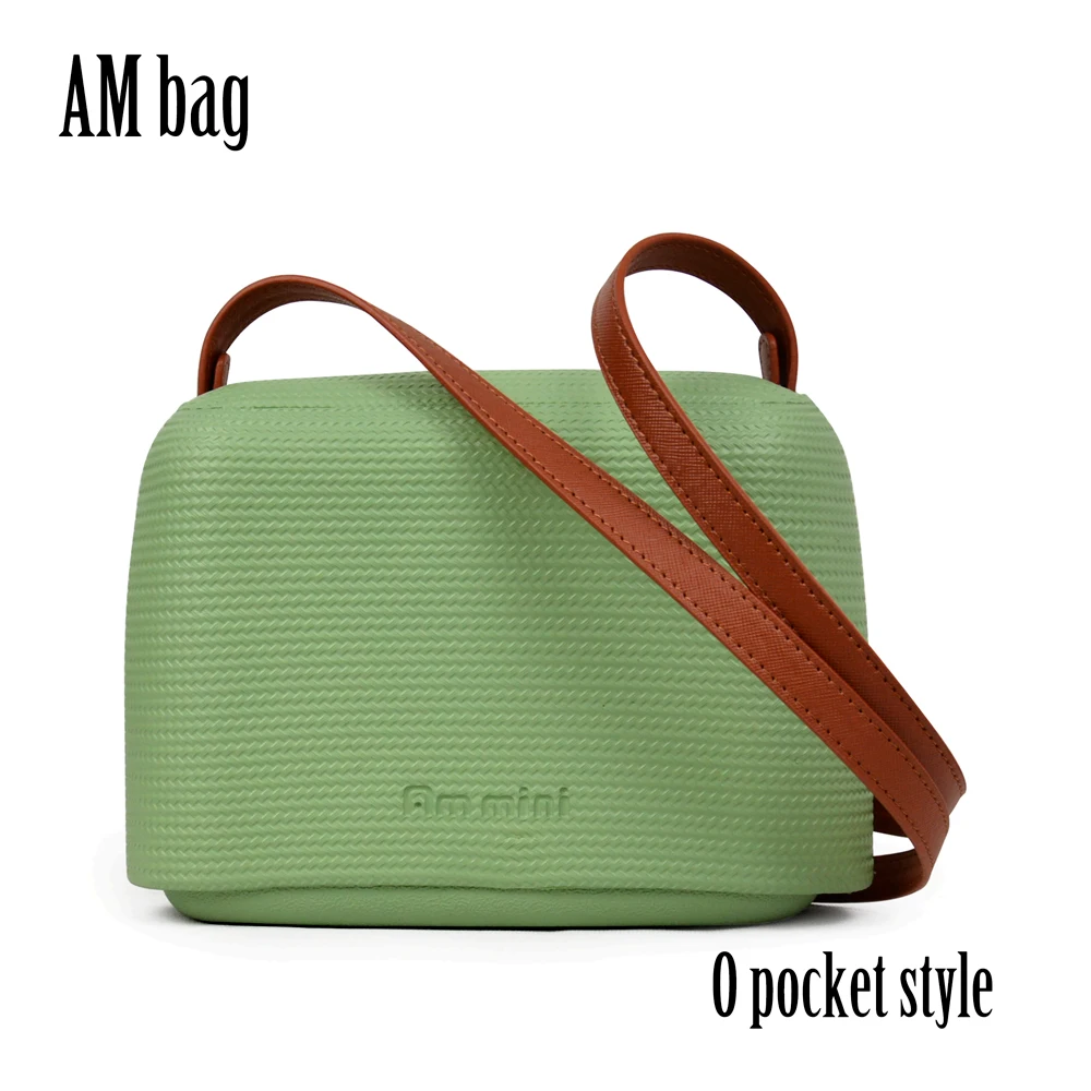 

2018 AMbag Obag O bag Style O Pocket Waterproof Mini Candy Color with Leather Belt Strap Women Silica Gel Flap Handbag