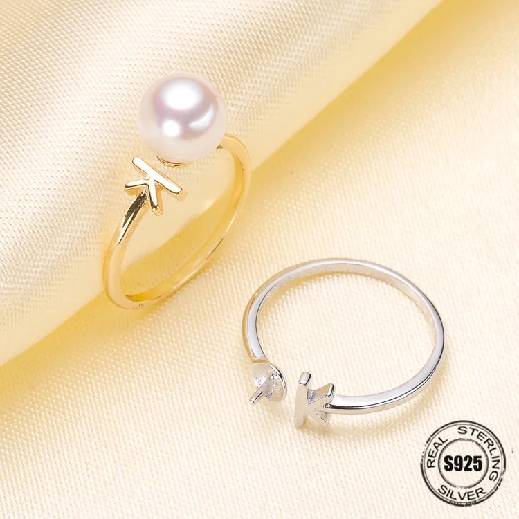 

DIY 925 Sterling Silver Open Crystal Starfish Sea Shell Pearl Mussel Charm Beads Fit Ring Settings Accessories Jewelry Making