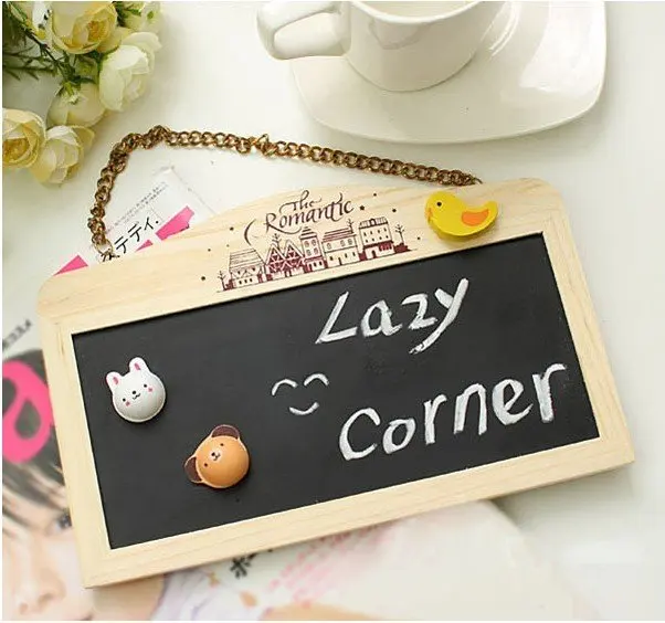 

Korean blackboard hanging bracket type whiteboard children two-sided small blackboard with chalk household message board