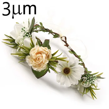 

Girls Wedding Flower Crown Wreath Bohemian Vine Adjustable Yarn Garland Sweet Hair Bands Accessories For Bride Bridesmaid
