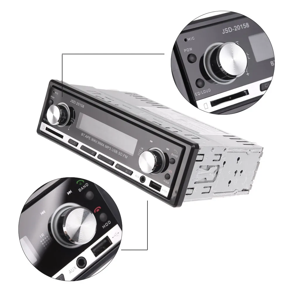 Latest Bluetooth Car MP3 Player 1 Din Stereo Audio In-Dash FM Aux Input Receiver SD USB MP3 Radio Player