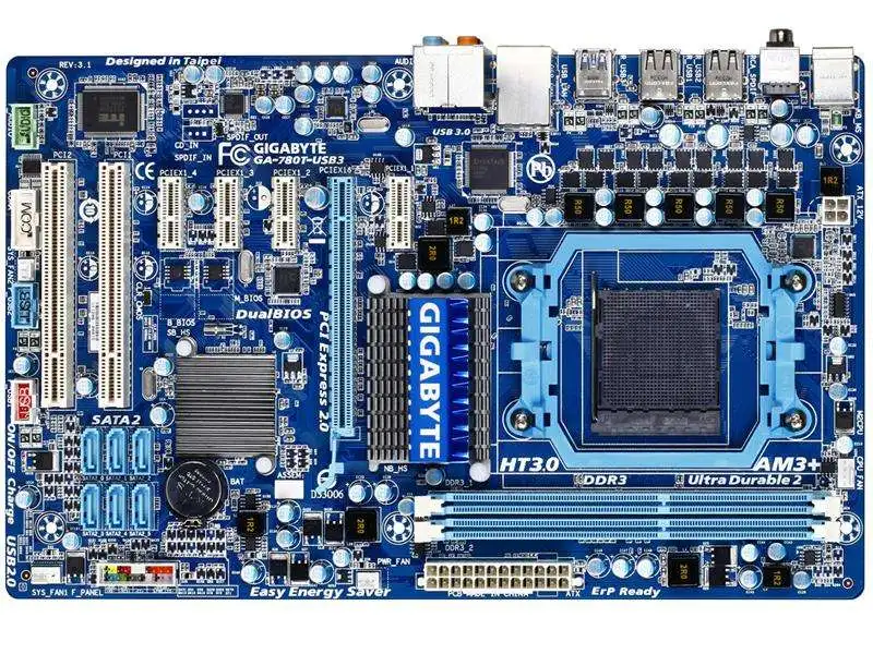 

Por Gigabyte GA-780T-USB3 780T-USB3 Original utilizado placa base de escritorio 760G hembra AM3 + DDR3 SATA2 USB3.0 ATX