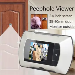 Новый 2,4 ''ЖК дисплей цифровой экран глазок двери глаз дверные звонки камера охранных Детская безопасность домофон
