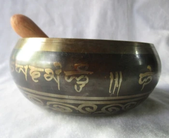 Free shipping Collectable Tibetan Copper Singing Bowl With a Wooden Stick Chinese Handwork buddha Bowl Size :Diameter 14CM Free shipping Collectable Tibetan Copper Singing Bowl With a Wooden Stick Chinese Handwork buddha Bowl Size :Diameter 14CM