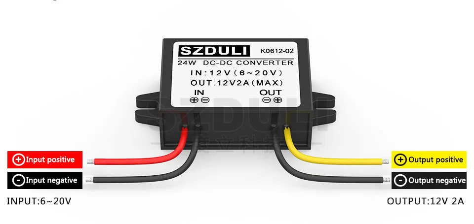 6-20V to 12V 2A automatic buck-boost voltage regulator module 6-20V to 12V 24W power transformer converter CE RoHS