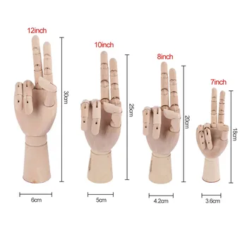 

7/8/10/12 Inches Tall Wooden Hand Drawing Sketch Mannequin Model Wooden Mannequin Hand Movable Limbs Human Artist Model