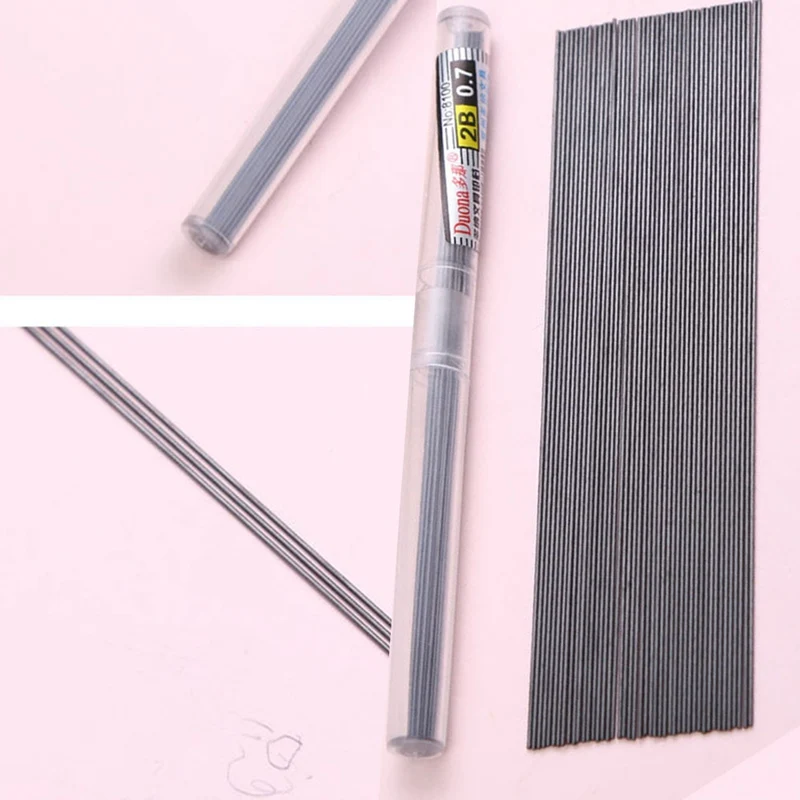 4 шт./лот автоматический карандаш высокого качества пополнения черный 2B пополнения 0,7 мм автоматический карандаш для механических студент канцелярские