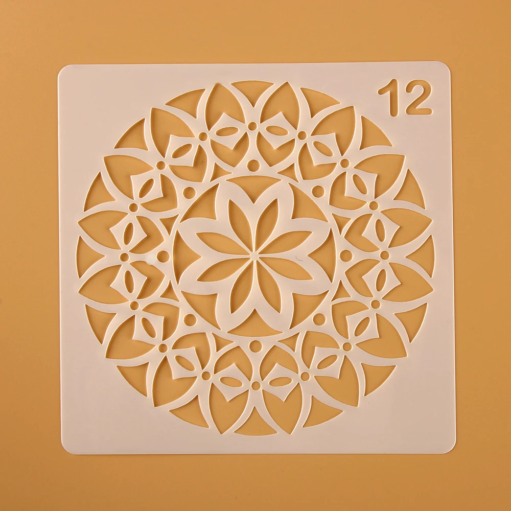

Walls Painting Scrapbooking Stamp Album Decor PET Craft Mandala Auxiliary Layering Stencils Embossing Paper Card Template