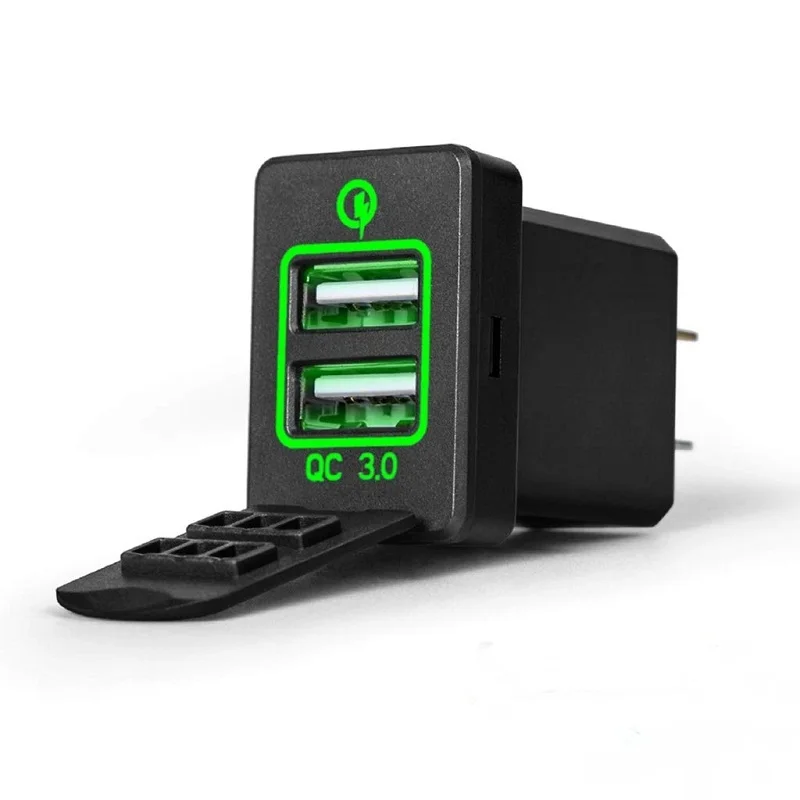 Зарядное устройство 12 V-24 V Dual USB Quick Charge 3,0 зарядное устройство для Toyota. Camry Corolla RAV4 Reiz крейсер скейтборд