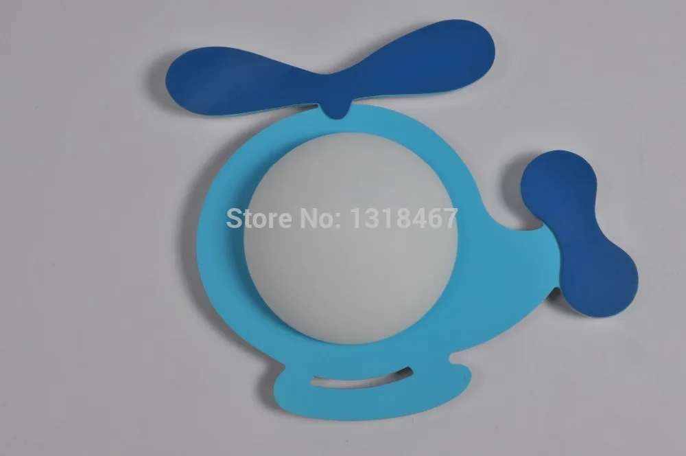 

Free Shipping baby lighting blue helicopter wall lamp