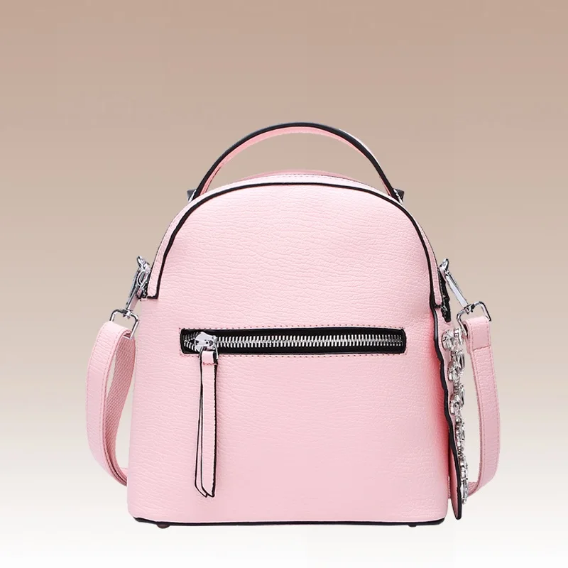 Student Diamonds Candy Color PU Leather Backpack Preppy Style Rucksac For Teenage Girl Fashion Mini School Bags Bookbag Packsack bookbags-for-girls