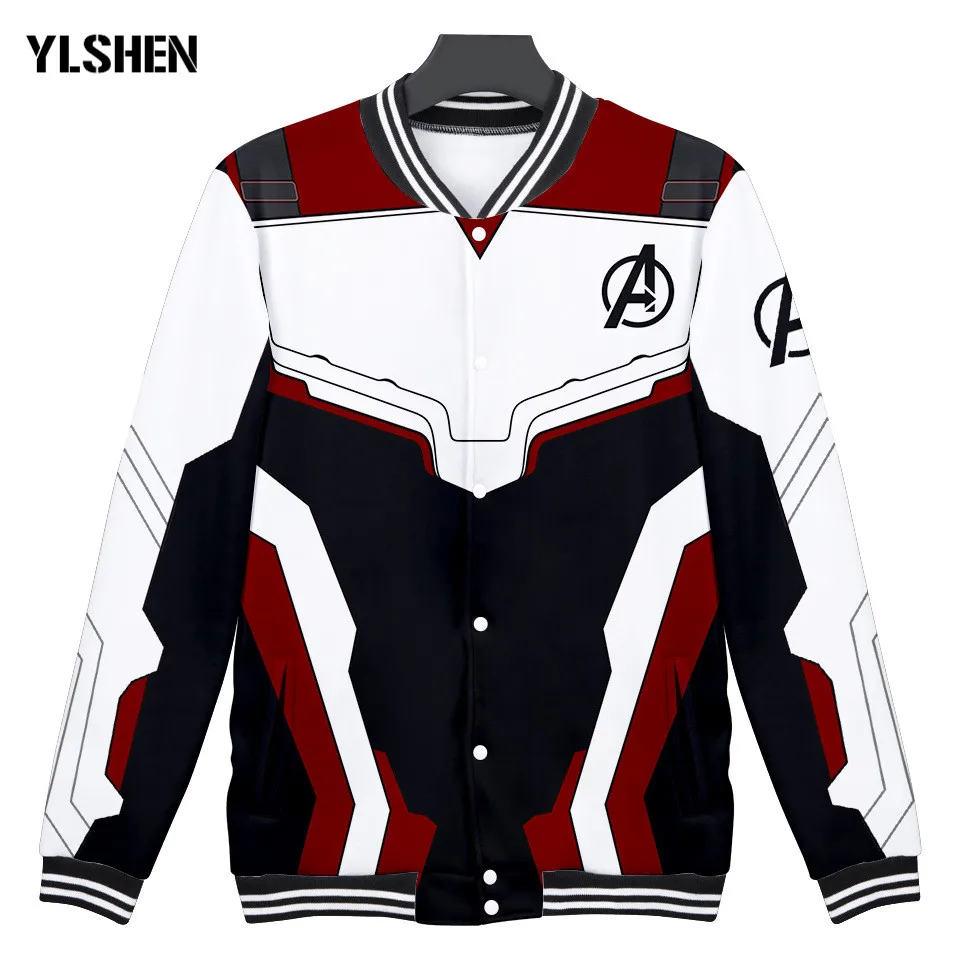 Avengers Endgame Hoodie Jacket Avengers 4 Cosplay Costumes Sweatshirt Final Battle Quantum Clothes 3D Baseball Uniform Kids 2019
