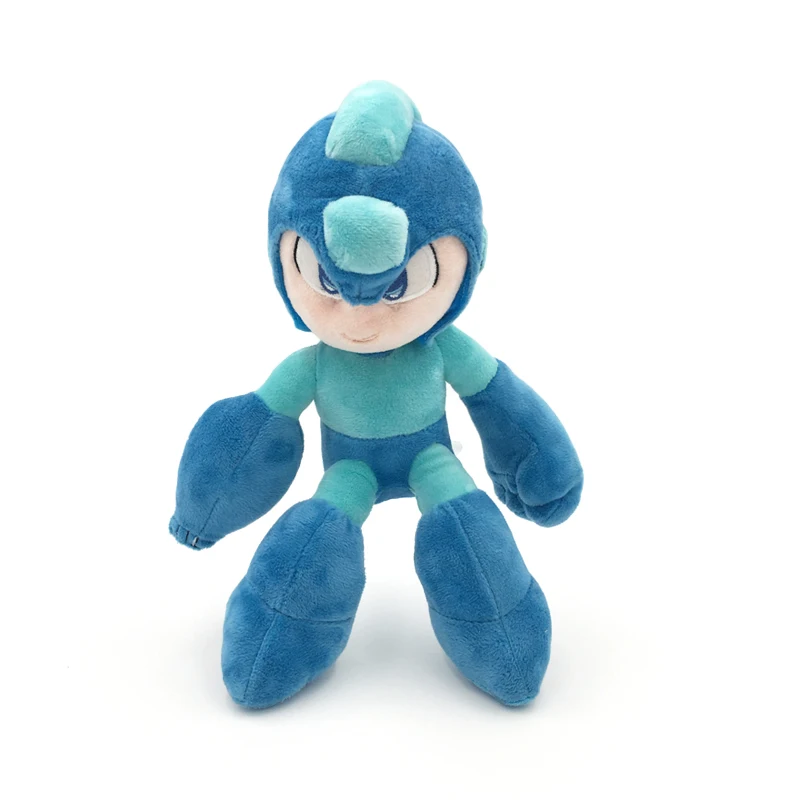 Новые 24 см Megaman игры Рокман голубой цвет плюшевые мягкие куклы электронные игры Megaman плюшевые игрушки