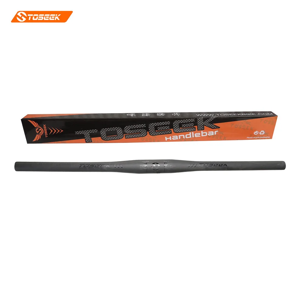 

Toseek high quality bicycle handlebar mountain bike flat handlebar MTB aluminum alloy+ carbon fiber 31.8*620/660/700mm