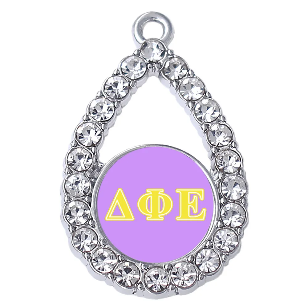 Плакат с надписью Delta Phi Epsilon двойным носом Очаровательные Подвески из цинкового