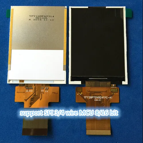 

NoEnName_Null 2.8 inch TFT LCD screen display ILI9341 40 pin plug-in type support 8/16 bit 3/4 wire