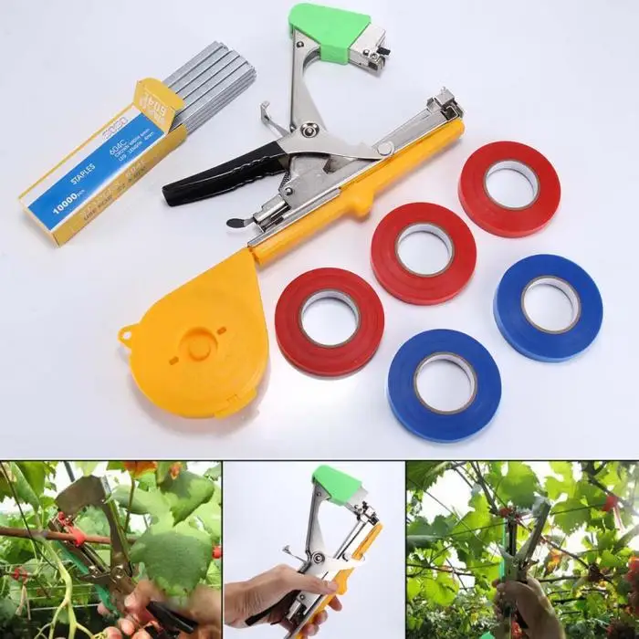 1 компл. Ветки растений Рука связывая скобы+ tapesener TapesBinding машина цветок овощи садовые инструменты ALI88