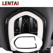 LENTAI Авто 3D углеродного волокна интерьер крыше читающие светильник рама лампы Стикеры для Porsche Macan аксессуары
