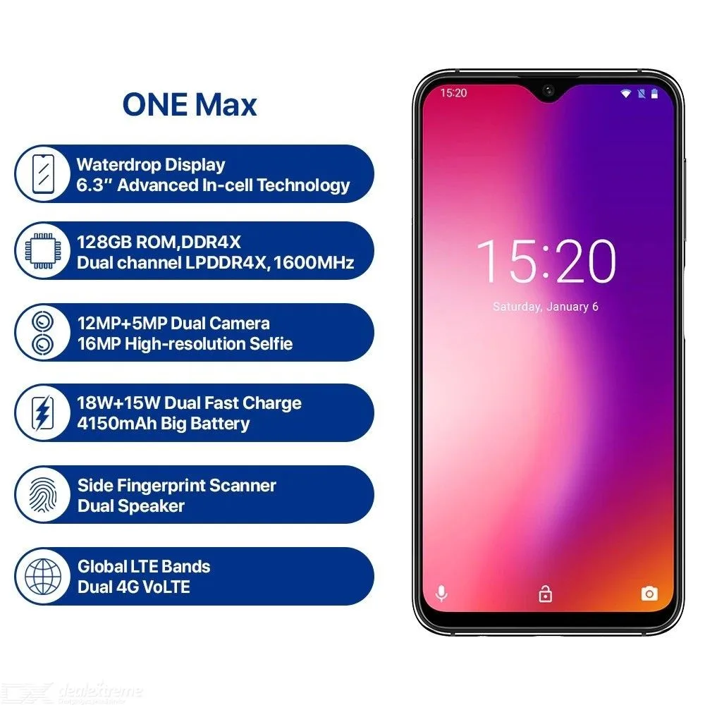 UMIDIGI One Max Global Version 4GB 128GB 6.3