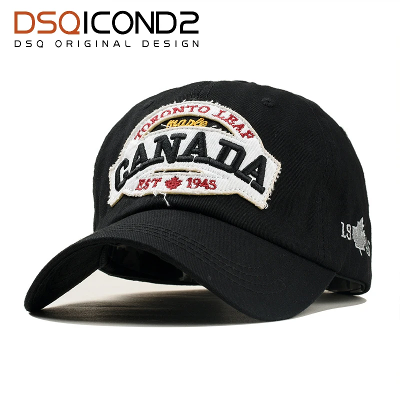 DSQICOND2 летняя вышитая буква канадский бейсбольный Кепки Dad Hat Мода Регулируемый Хлопок Snapback кепки в стиле хип-хоп для парня девушку