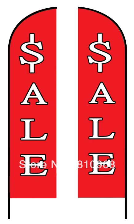 

High Quality!! Double Sided Printed Feather Flag, TWO Sides Flagpole Banner