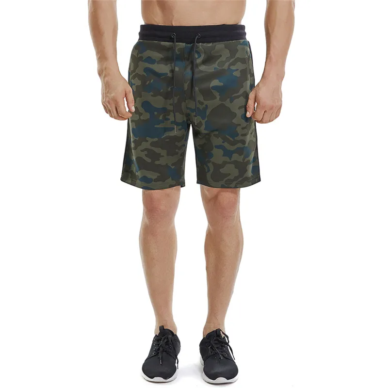 Mens Running Shorts Side Stripe Zipper Pocket Athletic Sweatpants Sport