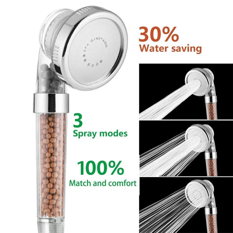 Zloog brand bathroom handheld shower head with mineral stoneShower