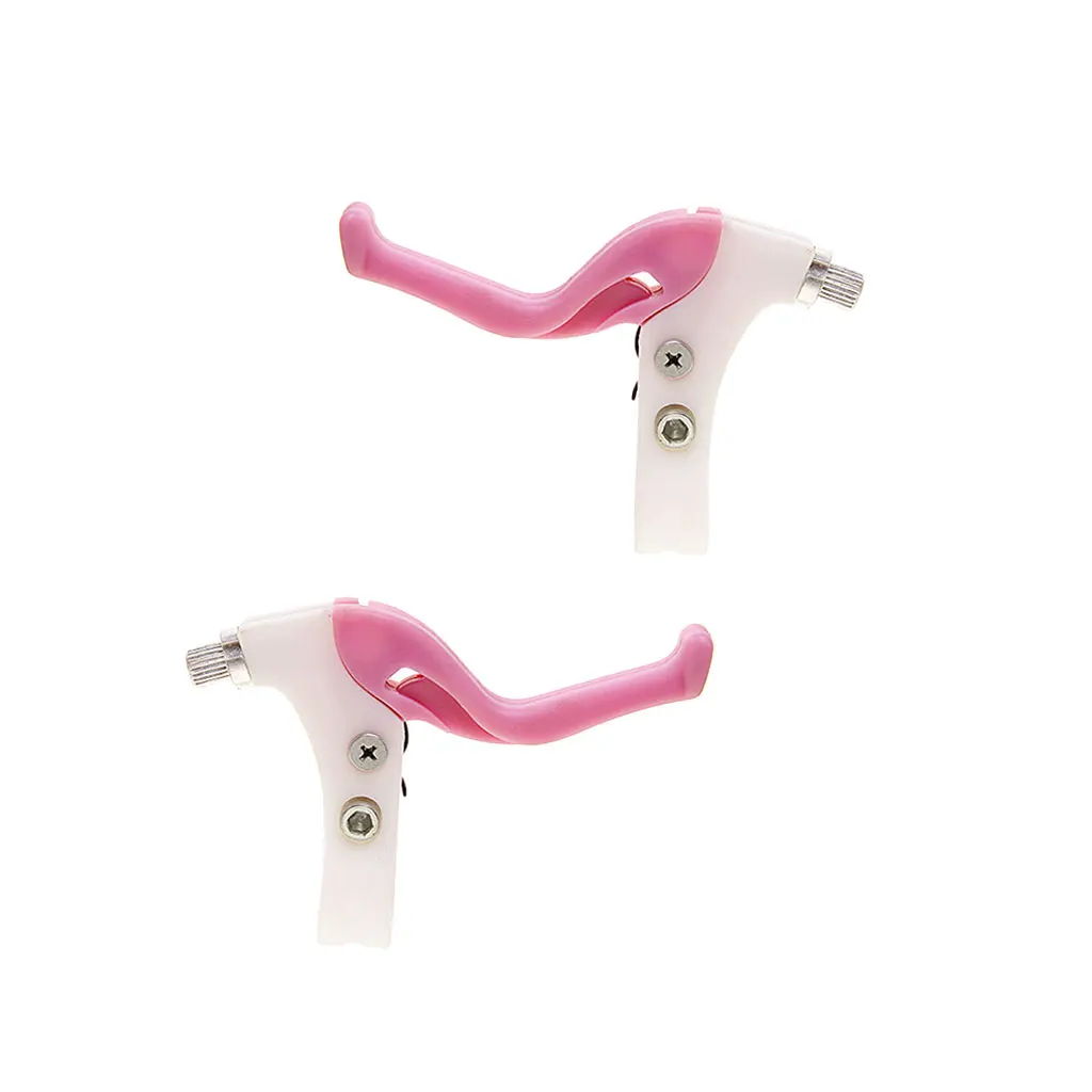 1 Pair Children Kids Universal Lightweight Twin Bicycle Bike Brake Levers Set Pink Girl Bike Accessories