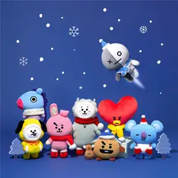 KPOP BT21 BTS Bangtan обувь для мальчиков Рождество Shooky Cooky TATA KOYA RJ мультфильм плюшевые игрушки куклы подушки детские кукла рождественский подарок RM